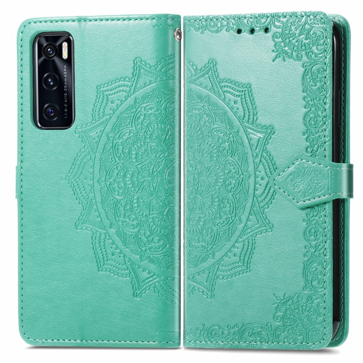 For vivo V20 SE Mandala Embossing Pattern Horizontal Flip Leather Case with Holder & Card Slots & Wallet & Lanyard