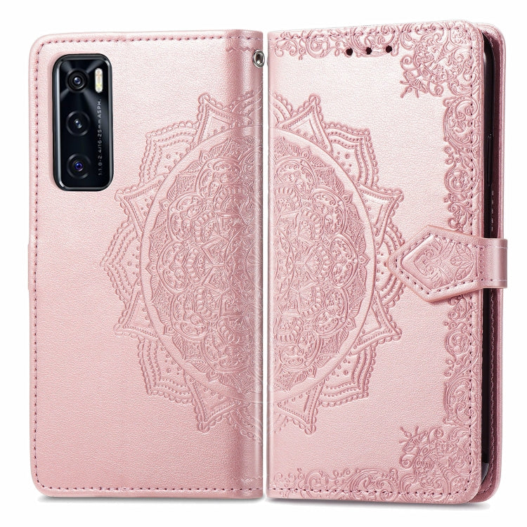 For vivo V20 SE Mandala Embossing Pattern Horizontal Flip Leather Case with Holder & Card Slots & Wallet & Lanyard