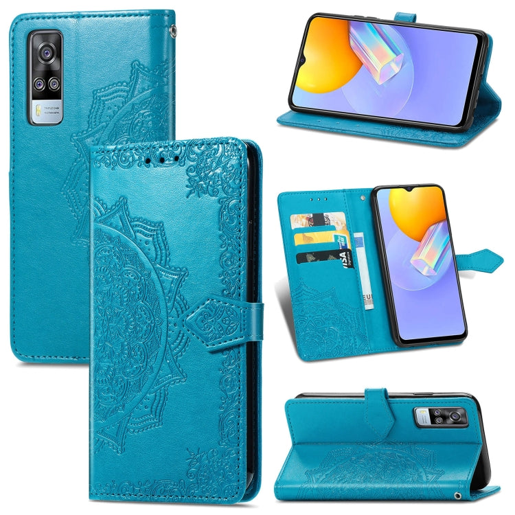 For vivo Y51 Mandala Embossing Pattern Horizontal Flip Leather Case with Holder & Card Slots & Wallet & Lanyard