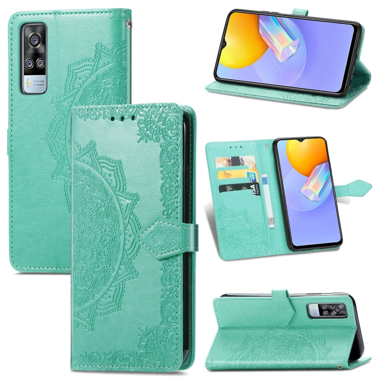 For vivo Y51 Mandala Embossing Pattern Horizontal Flip Leather Case with Holder & Card Slots & Wallet & Lanyard
