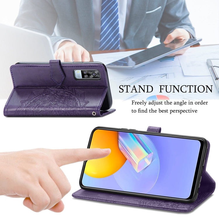 For vivo Y51 Mandala Embossing Pattern Horizontal Flip Leather Case with Holder & Card Slots & Wallet & Lanyard