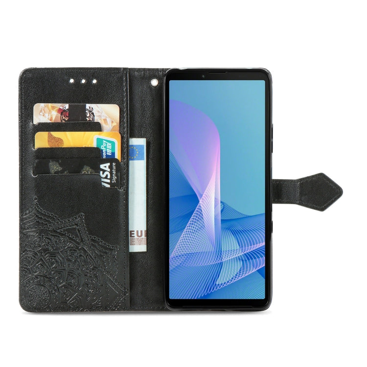 For Sony Xperia 10 III Mandala Embossing Pattern Horizontal Flip Leather Case with Holder & Card Slots & Wallet & Lanyard