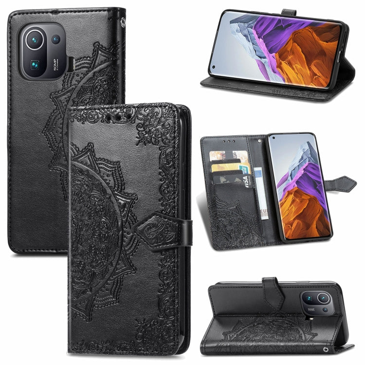 For Xiaomi Mi 11 Pro Mandala Embossing Pattern Horizontal Flip Leather Case with Holder & Card Slots & Wallet & Lanyard