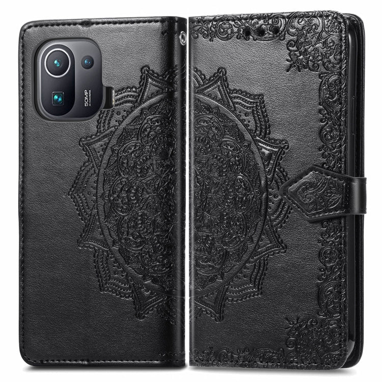 For Xiaomi Mi 11 Pro Mandala Embossing Pattern Horizontal Flip Leather Case with Holder & Card Slots & Wallet & Lanyard