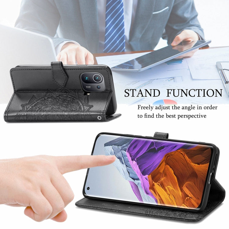 For Xiaomi Mi 11 Pro Mandala Embossing Pattern Horizontal Flip Leather Case with Holder & Card Slots & Wallet & Lanyard