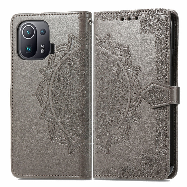 For Xiaomi Mi 11 Pro Mandala Embossing Pattern Horizontal Flip Leather Case with Holder & Card Slots & Wallet & Lanyard