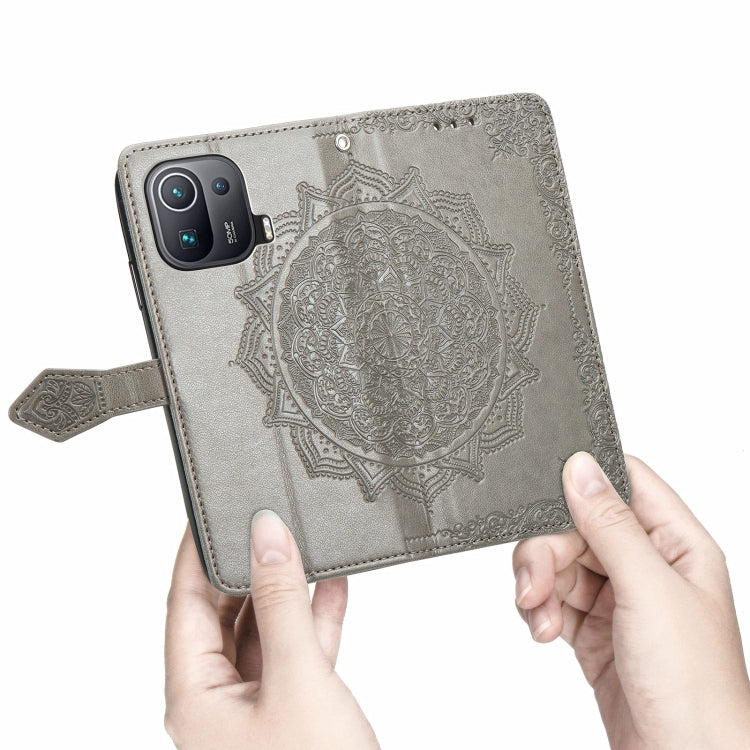 For Xiaomi Mi 11 Pro Mandala Embossing Pattern Horizontal Flip Leather Case with Holder & Card Slots & Wallet & Lanyard