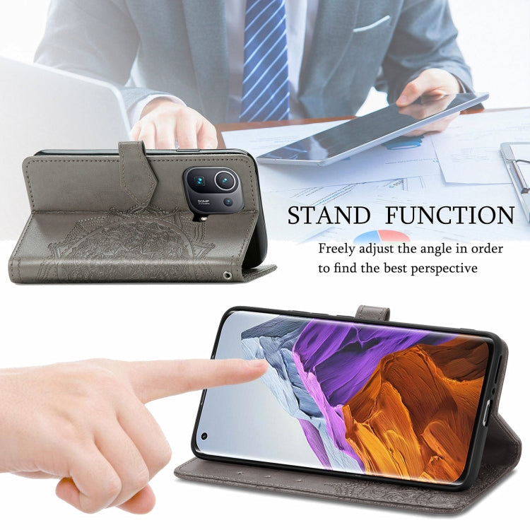 For Xiaomi Mi 11 Pro Mandala Embossing Pattern Horizontal Flip Leather Case with Holder & Card Slots & Wallet & Lanyard