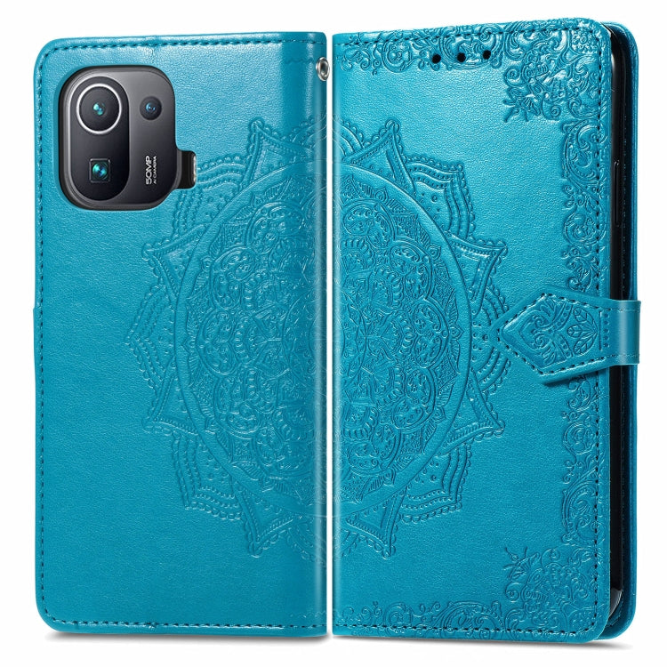 For Xiaomi Mi 11 Pro Mandala Embossing Pattern Horizontal Flip Leather Case with Holder & Card Slots & Wallet & Lanyard
