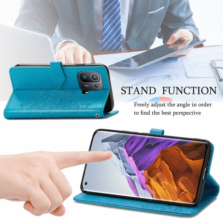 For Xiaomi Mi 11 Pro Mandala Embossing Pattern Horizontal Flip Leather Case with Holder & Card Slots & Wallet & Lanyard