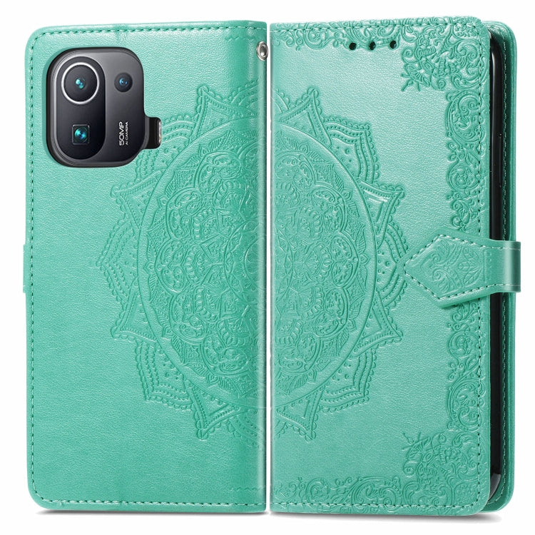 For Xiaomi Mi 11 Pro Mandala Embossing Pattern Horizontal Flip Leather Case with Holder & Card Slots & Wallet & Lanyard