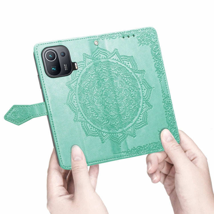 For Xiaomi Mi 11 Pro Mandala Embossing Pattern Horizontal Flip Leather Case with Holder & Card Slots & Wallet & Lanyard