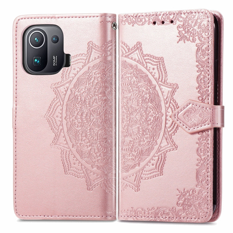 For Xiaomi Mi 11 Pro Mandala Embossing Pattern Horizontal Flip Leather Case with Holder & Card Slots & Wallet & Lanyard