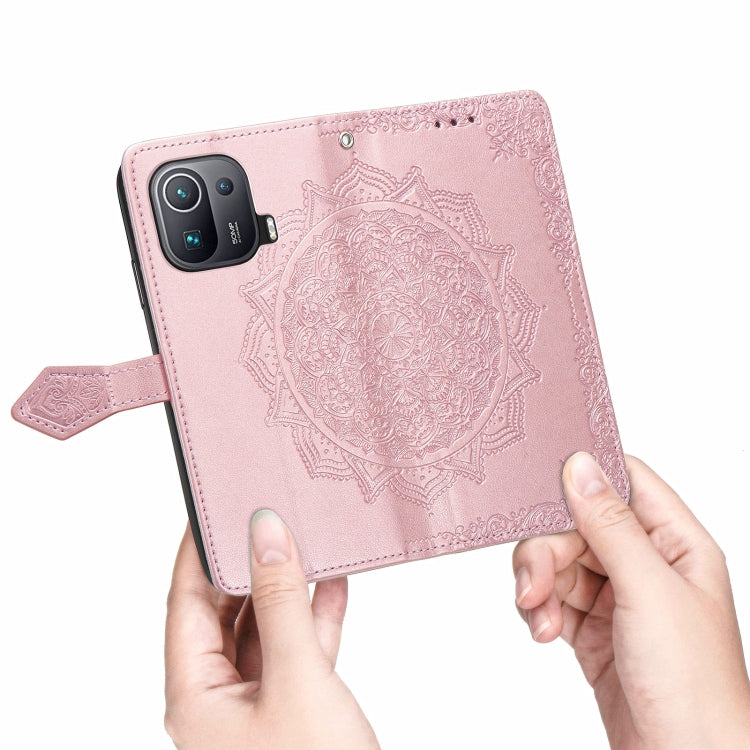 For Xiaomi Mi 11 Pro Mandala Embossing Pattern Horizontal Flip Leather Case with Holder & Card Slots & Wallet & Lanyard