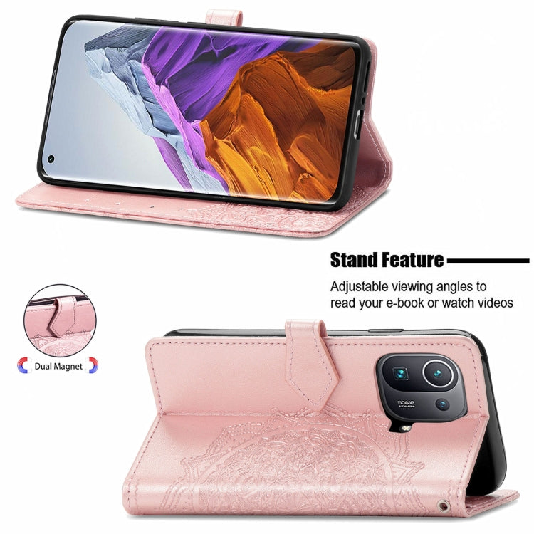 For Xiaomi Mi 11 Pro Mandala Embossing Pattern Horizontal Flip Leather Case with Holder & Card Slots & Wallet & Lanyard