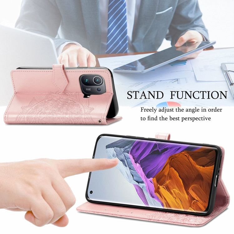 For Xiaomi Mi 11 Pro Mandala Embossing Pattern Horizontal Flip Leather Case with Holder & Card Slots & Wallet & Lanyard