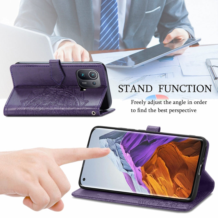 For Xiaomi Mi 11 Pro Mandala Embossing Pattern Horizontal Flip Leather Case with Holder & Card Slots & Wallet & Lanyard