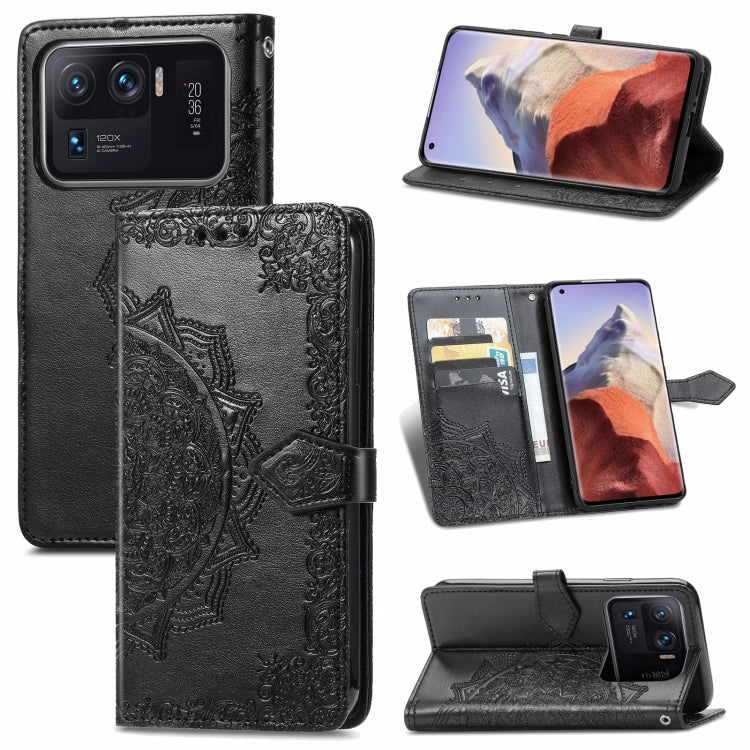 For Xiaomi Mi 11 Ultra Mandala Embossing Pattern Horizontal Flip Leather Case with Holder & Card Slots & Wallet & Lanyard