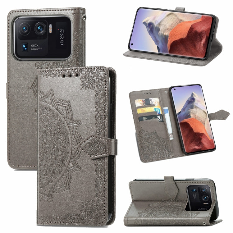 For Xiaomi Mi 11 Ultra Mandala Embossing Pattern Horizontal Flip Leather Case with Holder & Card Slots & Wallet & Lanyard