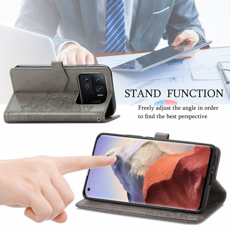 For Xiaomi Mi 11 Ultra Mandala Embossing Pattern Horizontal Flip Leather Case with Holder & Card Slots & Wallet & Lanyard