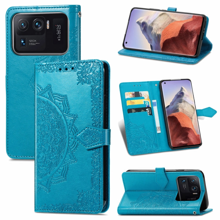 For Xiaomi Mi 11 Ultra Mandala Embossing Pattern Horizontal Flip Leather Case with Holder & Card Slots & Wallet & Lanyard