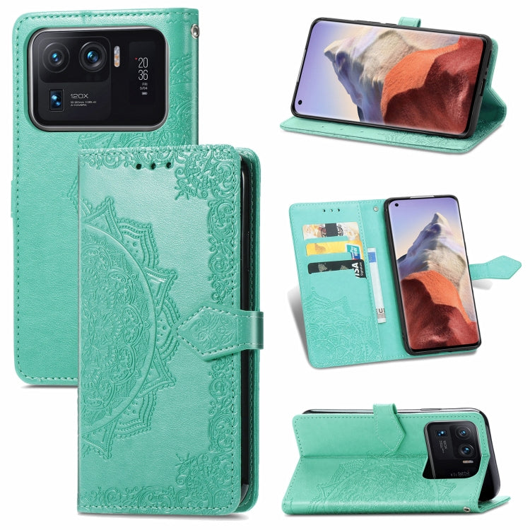 For Xiaomi Mi 11 Ultra Mandala Embossing Pattern Horizontal Flip Leather Case with Holder & Card Slots & Wallet & Lanyard