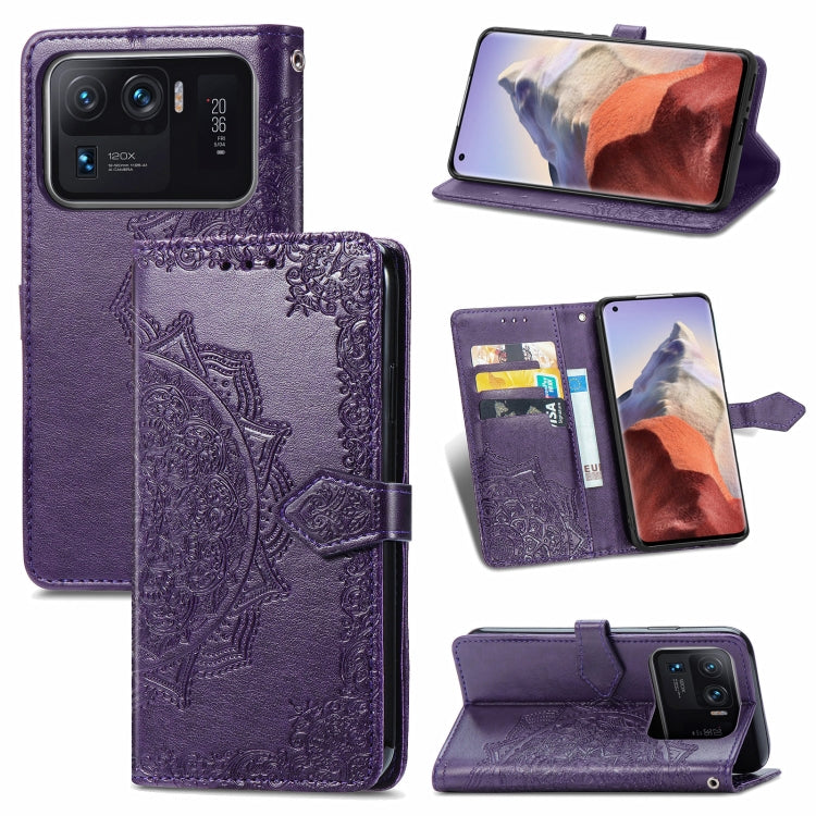 For Xiaomi Mi 11 Ultra Mandala Embossing Pattern Horizontal Flip Leather Case with Holder & Card Slots & Wallet & Lanyard