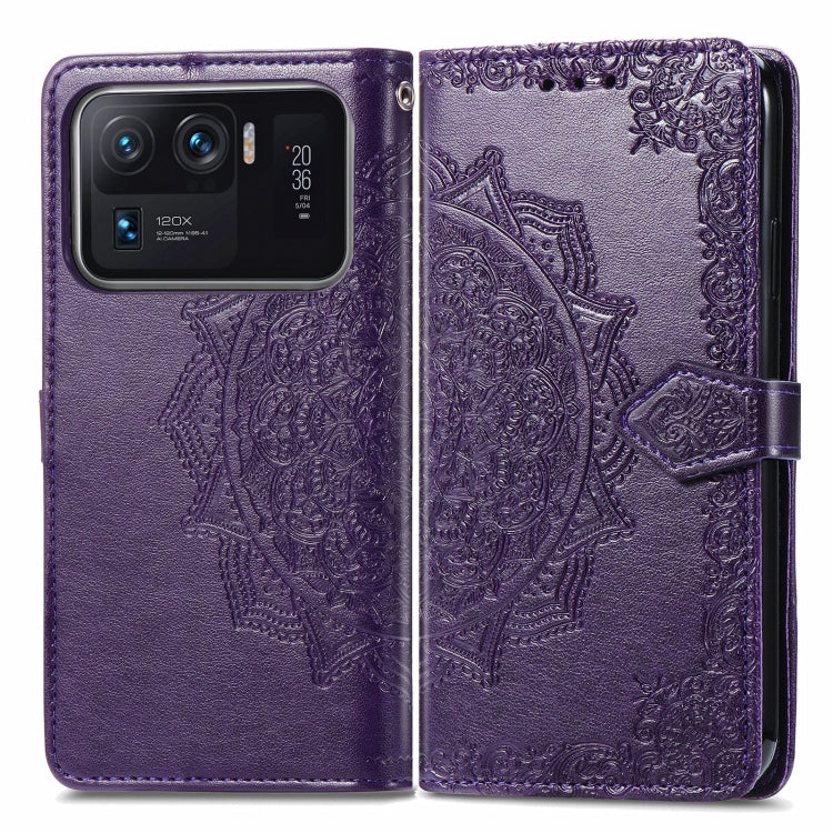 For Xiaomi Mi 11 Ultra Mandala Embossing Pattern Horizontal Flip Leather Case with Holder & Card Slots & Wallet & Lanyard