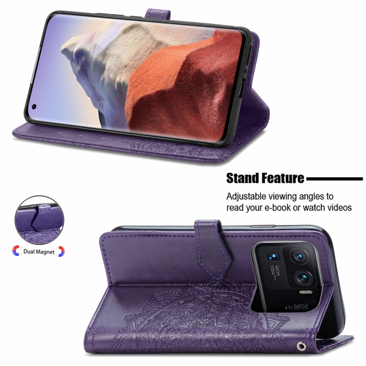 For Xiaomi Mi 11 Ultra Mandala Embossing Pattern Horizontal Flip Leather Case with Holder & Card Slots & Wallet & Lanyard