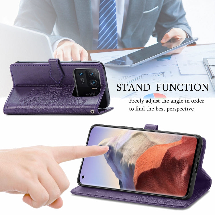 For Xiaomi Mi 11 Ultra Mandala Embossing Pattern Horizontal Flip Leather Case with Holder & Card Slots & Wallet & Lanyard
