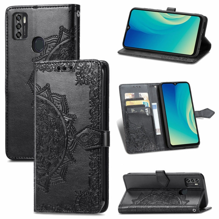 For ZTE A7S 2020 Mandala Embossing Pattern Horizontal Flip Leather Case with Holder & Card Slots & Wallet & Lanyard