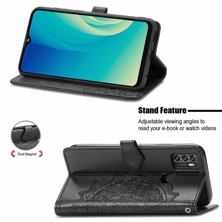 For ZTE A7S 2020 Mandala Embossing Pattern Horizontal Flip Leather Case with Holder & Card Slots & Wallet & Lanyard