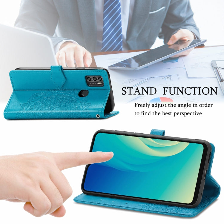 For ZTE A7S 2020 Mandala Embossing Pattern Horizontal Flip Leather Case with Holder & Card Slots & Wallet & Lanyard