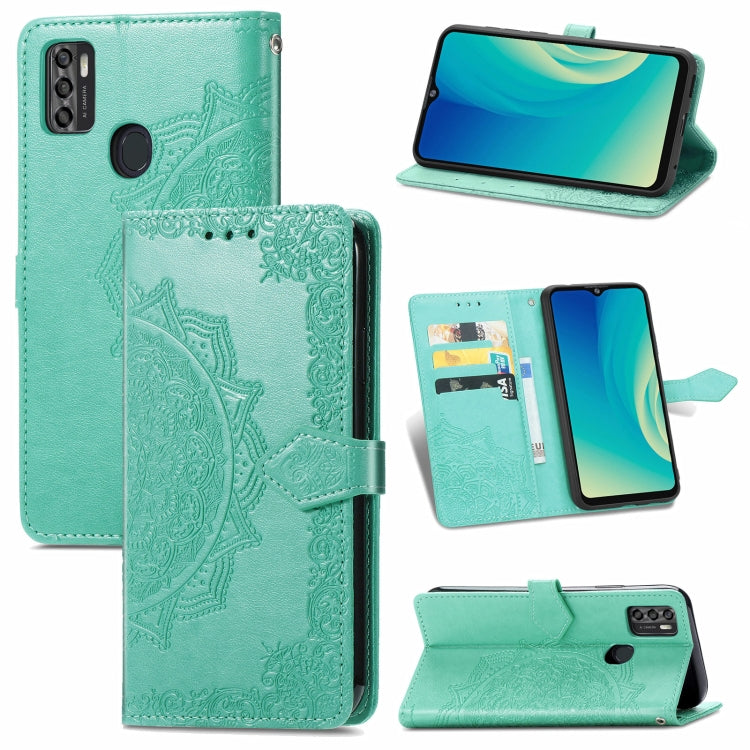 For ZTE A7S 2020 Mandala Embossing Pattern Horizontal Flip Leather Case with Holder & Card Slots & Wallet & Lanyard