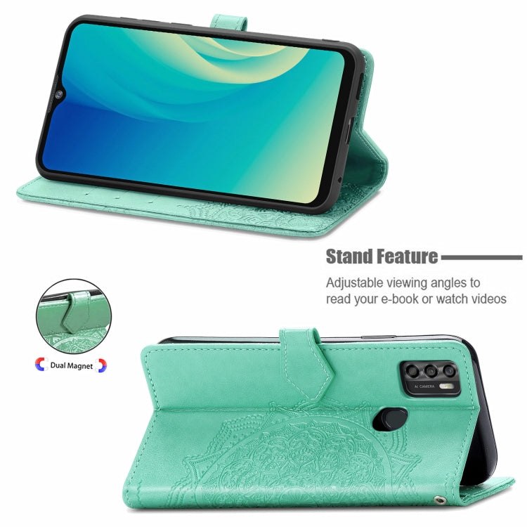 For ZTE A7S 2020 Mandala Embossing Pattern Horizontal Flip Leather Case with Holder & Card Slots & Wallet & Lanyard