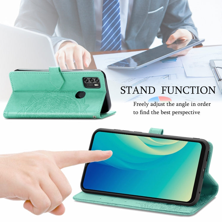 For ZTE A7S 2020 Mandala Embossing Pattern Horizontal Flip Leather Case with Holder & Card Slots & Wallet & Lanyard