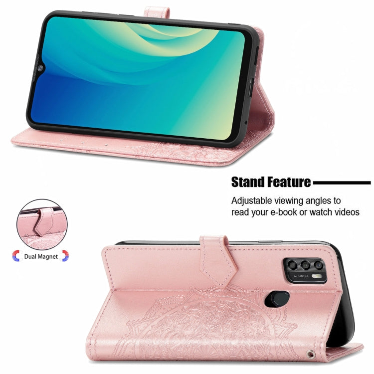 For ZTE A7S 2020 Mandala Embossing Pattern Horizontal Flip Leather Case with Holder & Card Slots & Wallet & Lanyard