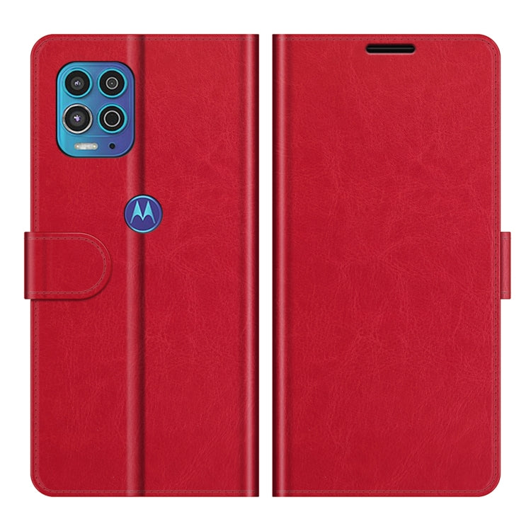 For Motorola Moto Edge S/G100 R64 Texture Single Horizontal Flip Protective Case with Holder & Card Slots & Wallet& Photo Frame