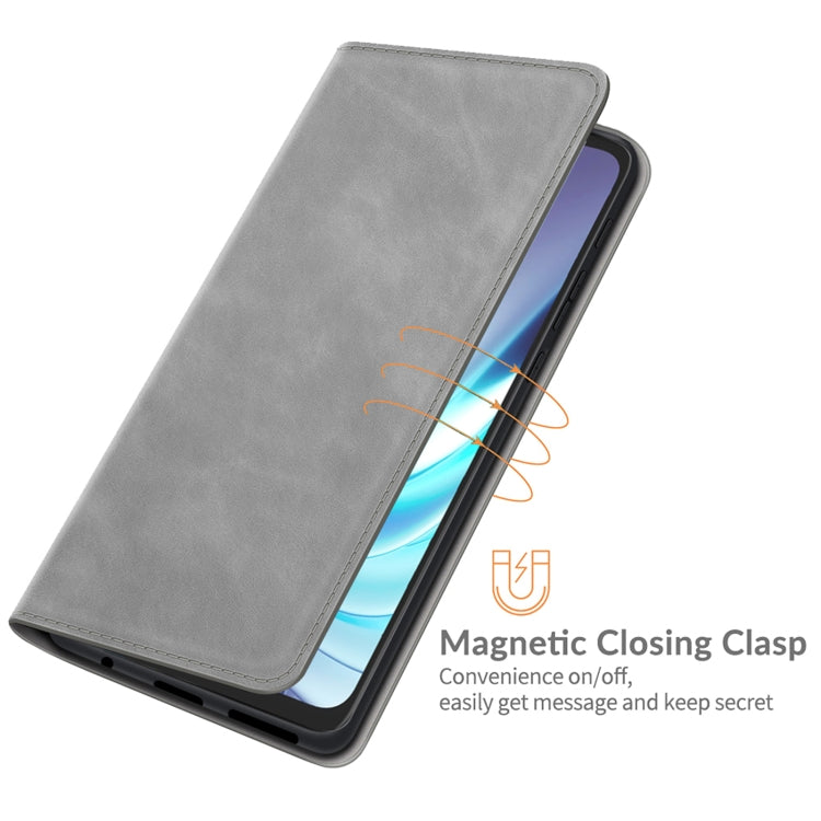 For Motorola Moto G50 Retro-skin Business Magnetic Suction Leather Case with Holder & Card Slots & Wallet