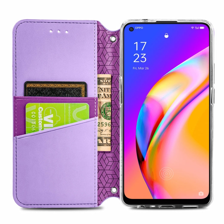 For OPPO A94 5G / Reno5 Z Blooming Mandala Embossed Pattern Magnetic Horizontal Flip Leather Case with Holder & Card Slots & Wallet