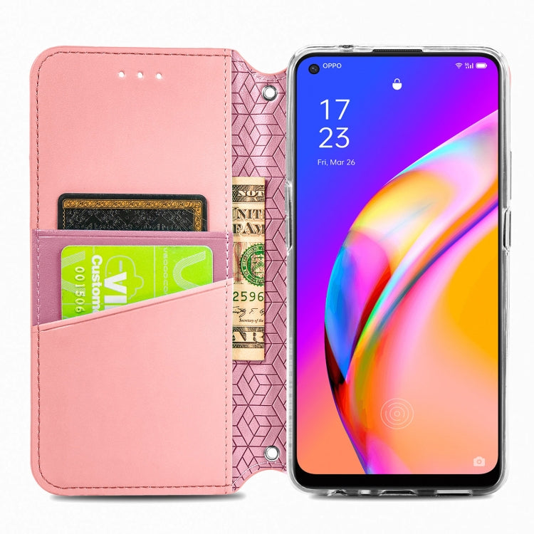 For OPPO A94 5G / Reno5 Z Blooming Mandala Embossed Pattern Magnetic Horizontal Flip Leather Case with Holder & Card Slots & Wallet