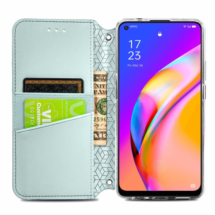For OPPO A94 5G / Reno5 Z Blooming Mandala Embossed Pattern Magnetic Horizontal Flip Leather Case with Holder & Card Slots & Wallet