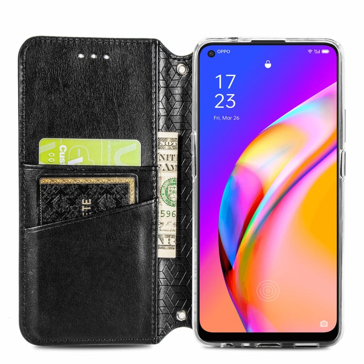 For OPPO A94 5G / Reno5 Z Blooming Mandala Embossed Pattern Magnetic Horizontal Flip Leather Case with Holder & Card Slots & Wallet