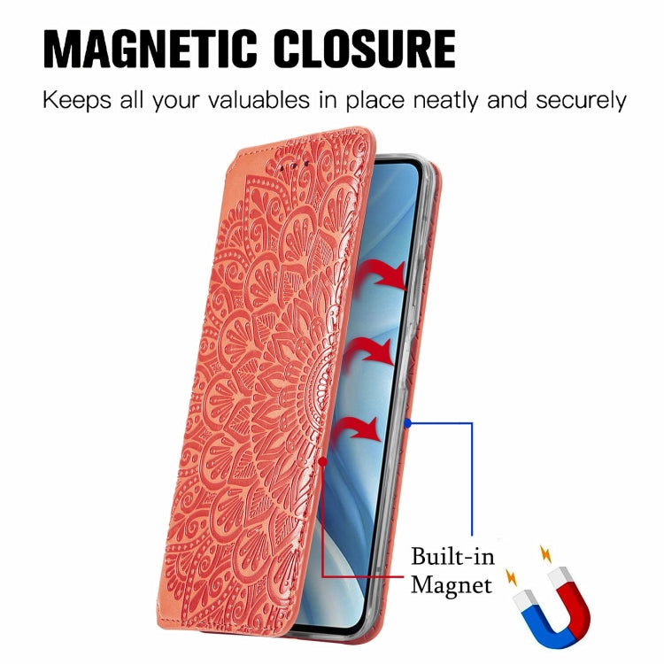 For Xiaomi Mi 11 Lite Blooming Mandala Embossed Pattern Magnetic Horizontal Flip Leather Case with Holder & Card Slots & Wallet