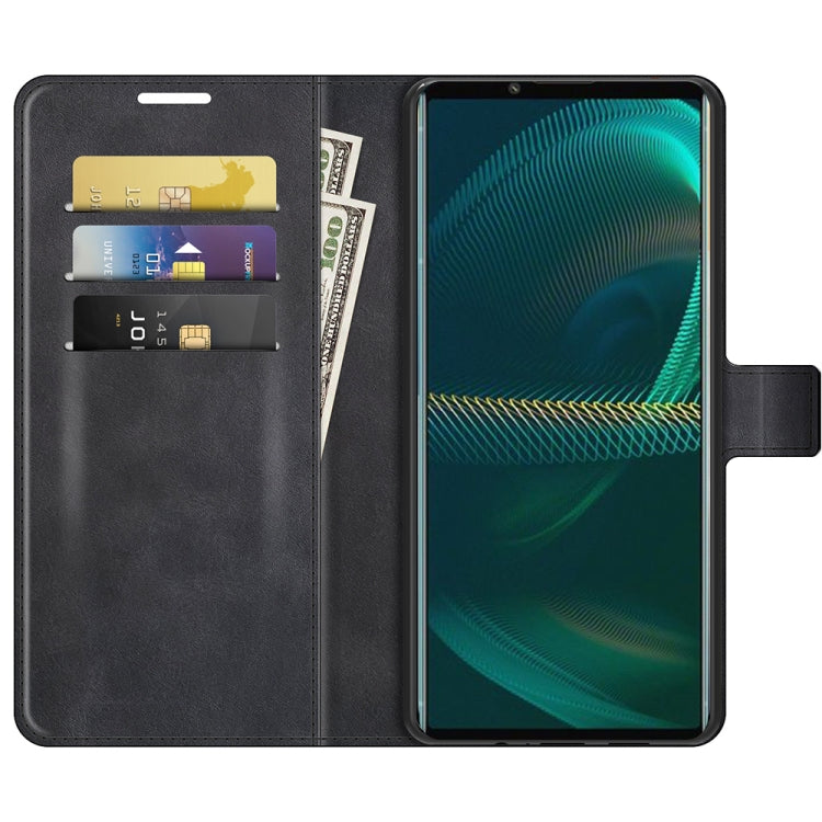 For Sony Xperia 5 III Retro Calf Pattern Buckle Horizontal Flip Leather Case with Holder & Card Slots & Wallet