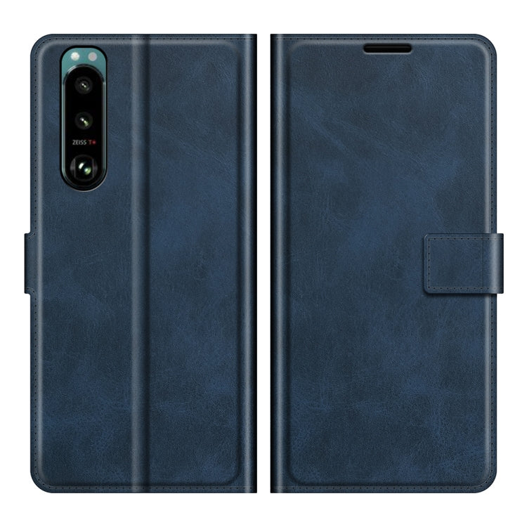 For Sony Xperia 5 III Retro Calf Pattern Buckle Horizontal Flip Leather Case with Holder & Card Slots & Wallet
