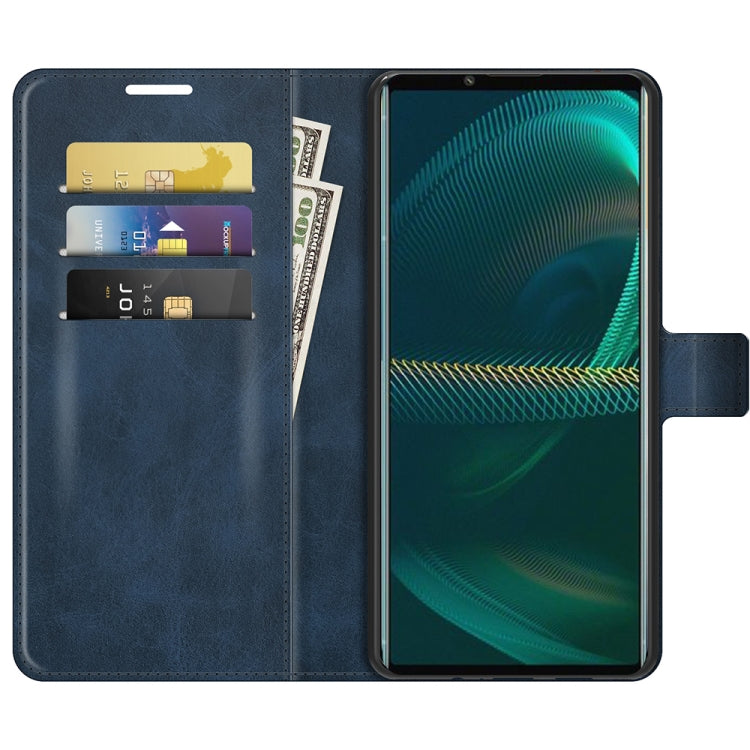 For Sony Xperia 5 III Retro Calf Pattern Buckle Horizontal Flip Leather Case with Holder & Card Slots & Wallet