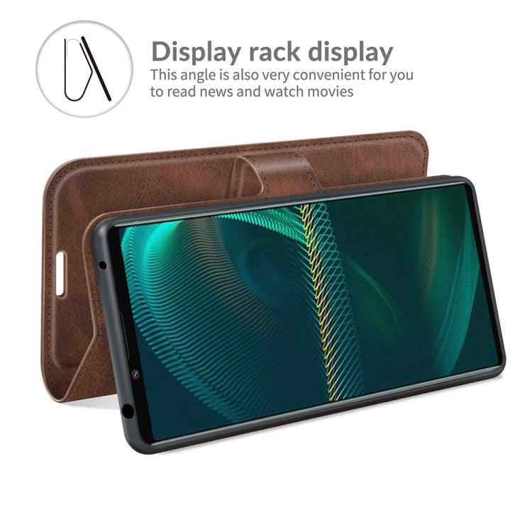 For Sony Xperia 5 III Retro Calf Pattern Buckle Horizontal Flip Leather Case with Holder & Card Slots & Wallet