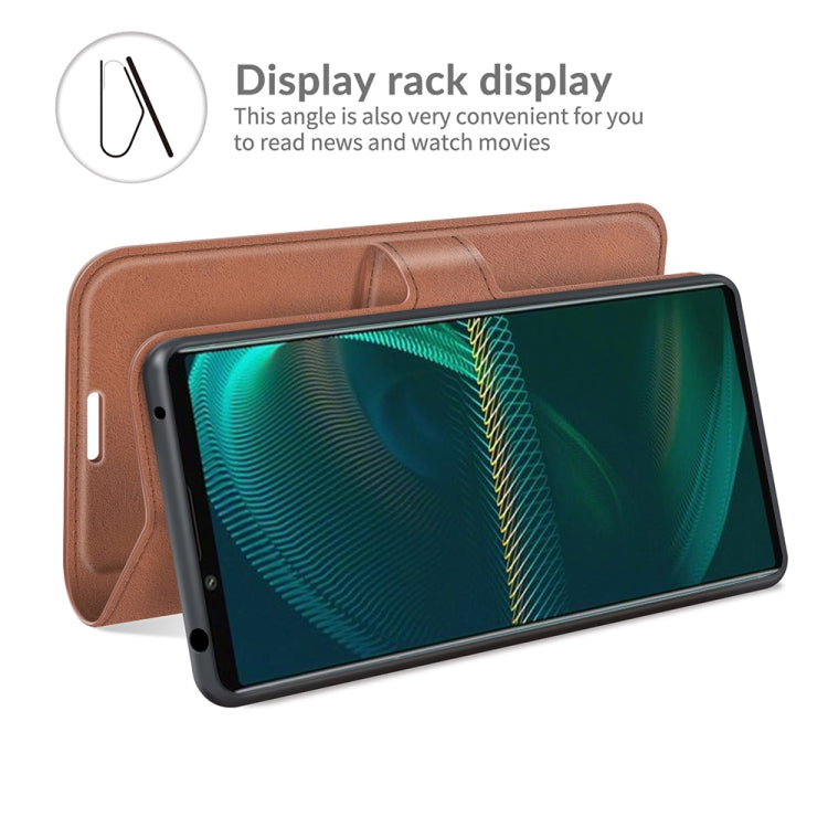 For Sony Xperia 5 III Retro Calf Pattern Buckle Horizontal Flip Leather Case with Holder & Card Slots & Wallet