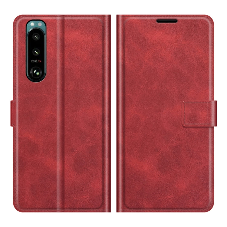 For Sony Xperia 5 III Retro Calf Pattern Buckle Horizontal Flip Leather Case with Holder & Card Slots & Wallet